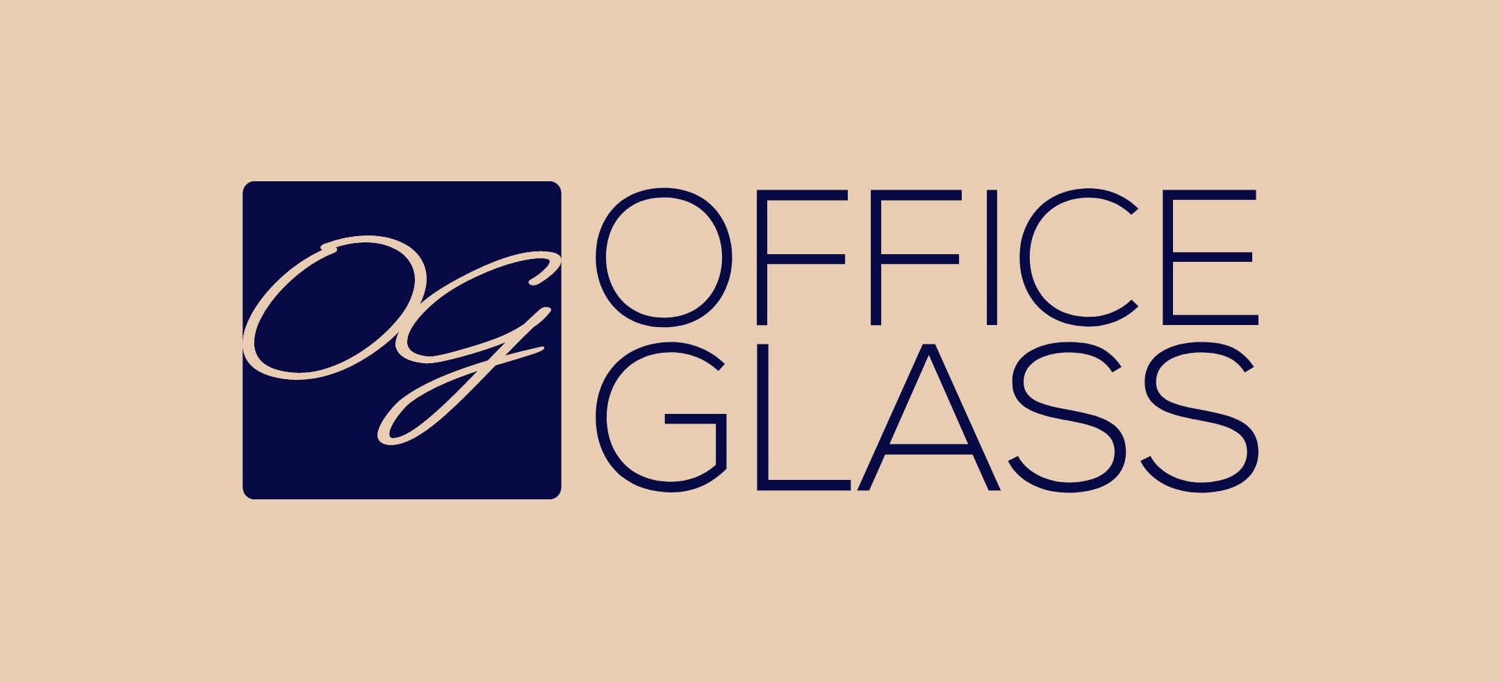 Cropped office glass logo